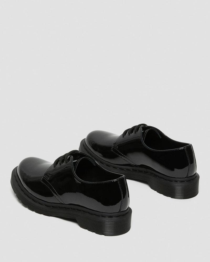 Women's Dr Martens 1461 Mono Patent Leather Oxfords Shoes Black | AU 358LIS